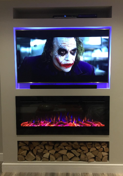 50 inch large wall mounted electric fire