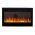 36inch Inset Black Wall Hung Electric Fire with 3 colour Flames orange flames