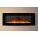 50inch Black Wall Mounted Electric Fire with 3 colour Flames orange flames