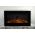 36inch Inset Black Wall Mounted Electric Fire with 3 colour Flames orange flames