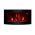 TruFlame Wall Mounted Arched Glass Electric Fire with Log Effect Pink LEDs