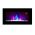 TruFlame LED Side Lit (7 colours) Wall Mounted Flat Glass Electric Fire with Log and Pebble Effect log and red leds