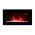 TruFlame LED Side Lit (7 colours) Wall Mounted Flat Glass Electric Fire with Log and Pebble Effect light blue leds