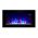 TruFlame Wall Mounted Flat Glass Electric Fire with Pebble Effect (90cm wide square corners) front view