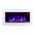 TruFlame 7 colour Side LEDs Wall Mounted Arched White Glass Electric Fire with Log Effect purple side leds