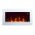 TruFlame 7 colour Side LEDs Wall Mounted Arched White Glass Electric Fire with Pebble Effect red side leds