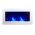 TruFlame 7 colour Side LEDs Wall Mounted Arched White Glass Electric Fire with Pebble Effect blue side leds