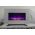 90cm White Wall Mounted Electric Fire with 10 colour Flames light purple flames