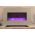 90cm White Wall Mounted Electric Fire with 10 colour Flames purple flames