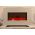 90cm White Wall Mounted Electric Fire with 10 colour Flames red flames and stand