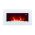 TruFlame LED Side Lit (7 colours) Wall Mounted Flat White Glass Electric Fire with Log and Pebble Effect flame colour 1